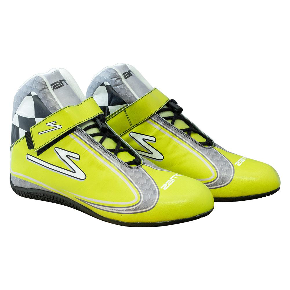 green racing shoes